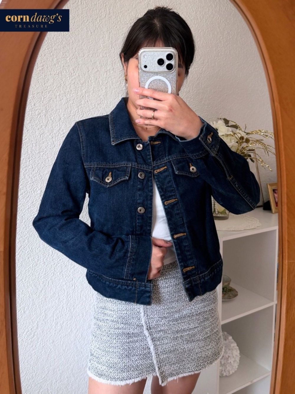 Rubbish (Nordstrom) Dark Denim Jacket 100% Cotton - Size M